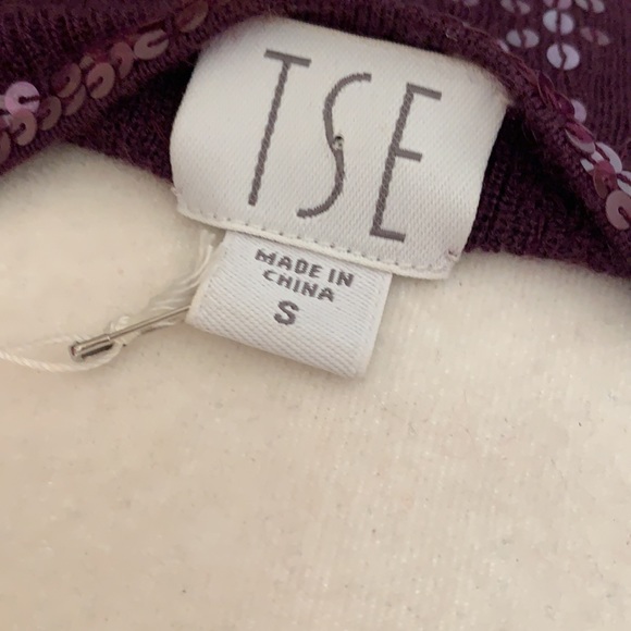 TSE Plum Sequined Sweater - Picture 4 of 6